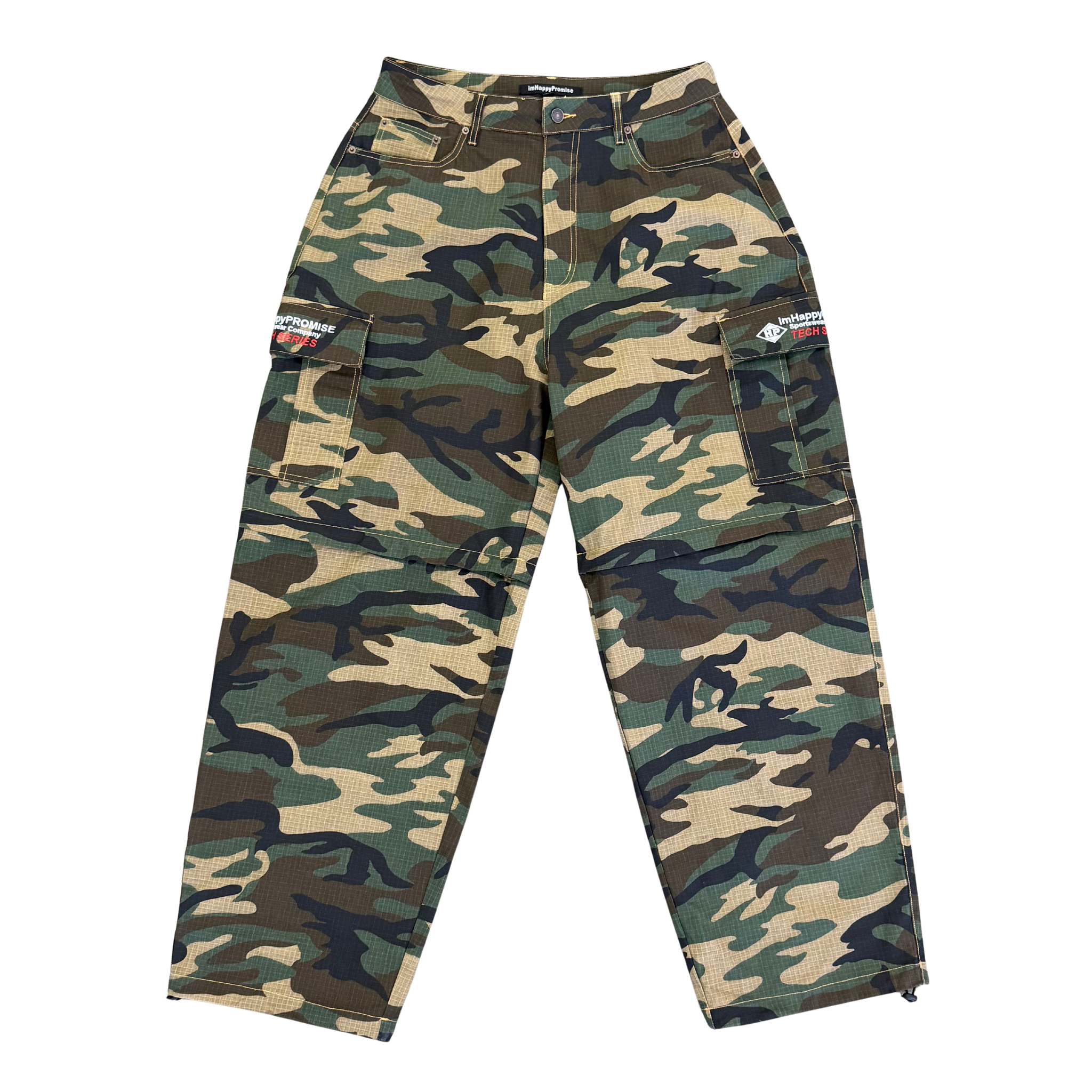 Pop'n Crawler YSM CAMO KAMO ツリジャンキー Casual Rip Stop Gi Pant - Camo - KINGZKIMONOS.com