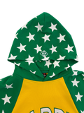 HAPPY Stars Raglan Hoodie (Green/Yellow)