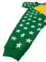 HAPPY Stars Raglan Hoodie (Green/Yellow)