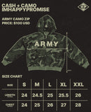 Camo "ARMY" Rhinestone Zip Hoodie