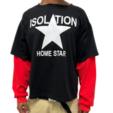 Isolation Homestar Layered Tee (Black/Red)
