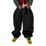 (Black) Baggy Japanese Selvage Jeans