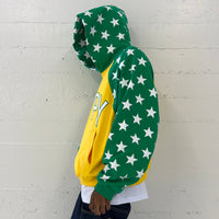 HAPPY Stars Raglan Hoodie (Green/Yellow)